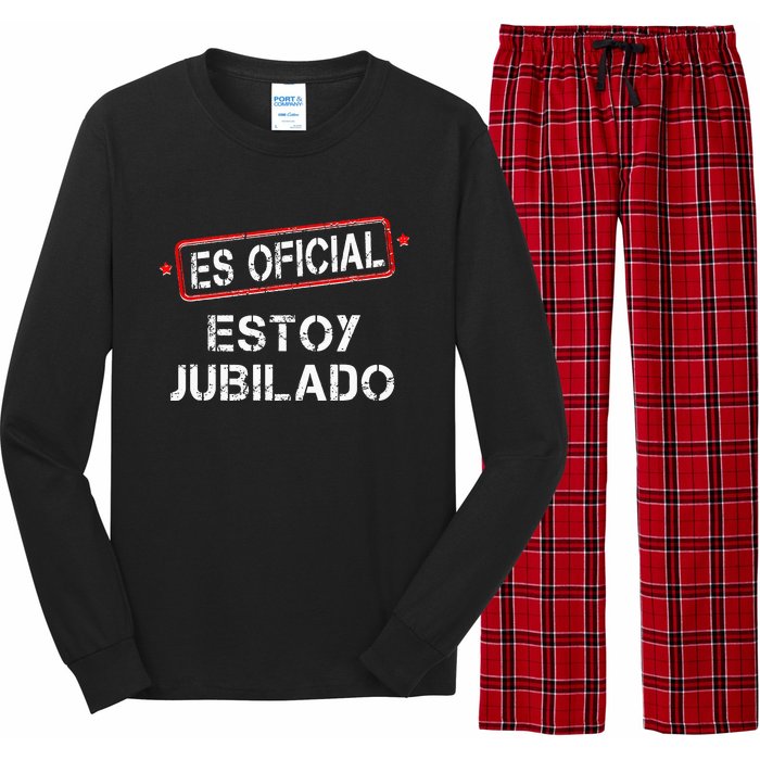 Es Oficial Estoy Jubilado Funny Spanish Retired Man Long Sleeve Pajama Set