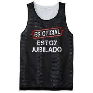 Es Oficial Estoy Jubilado Funny Spanish Retired Man Mesh Reversible Basketball Jersey Tank