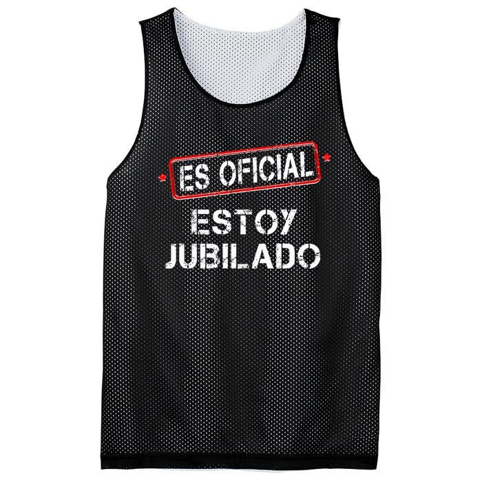 Es Oficial Estoy Jubilado Funny Spanish Retired Man Mesh Reversible Basketball Jersey Tank