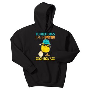 Easter Outfit Forget Eggs I'm Hunting Chicks Kids Hoodie