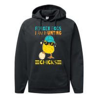 Easter Outfit Forget Eggs I'm Hunting Chicks Performance Fleece Hoodie