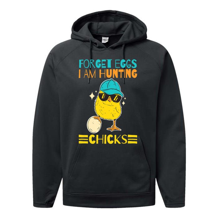 Easter Outfit Forget Eggs I'm Hunting Chicks Performance Fleece Hoodie