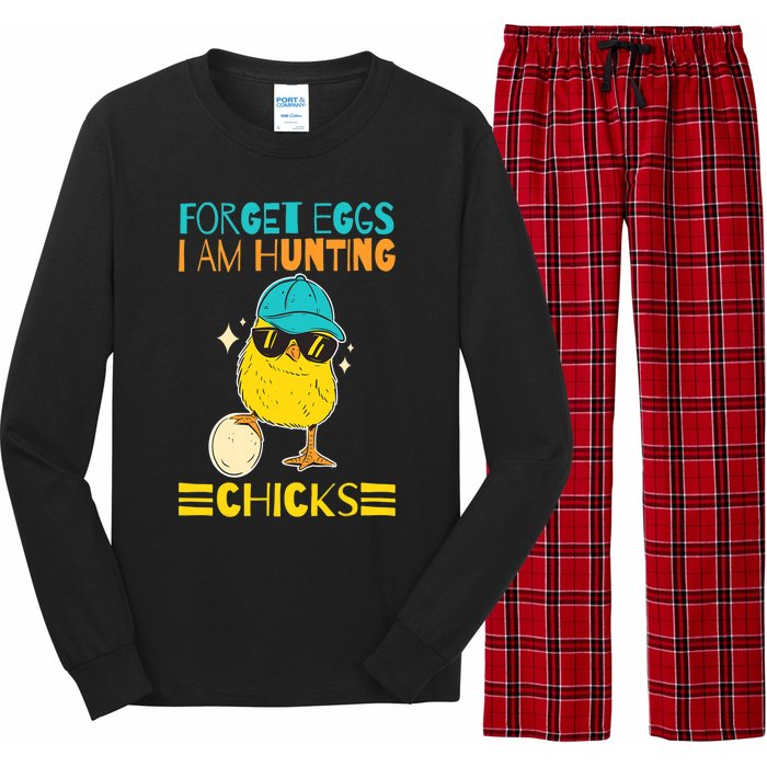 Easter Outfit Forget Eggs I'm Hunting Chicks Long Sleeve Pajama Set