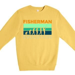 Evolution Of Fishing Premium Crewneck Sweatshirt