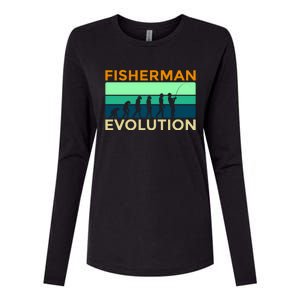 Evolution Of Fishing Womens Cotton Relaxed Long Sleeve T-Shirt