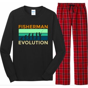 Evolution Of Fishing Long Sleeve Pajama Set