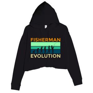 Evolution Of Fishing Crop Fleece Hoodie