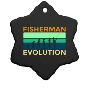 Evolution Of Fishing Ceramic Star Ornament