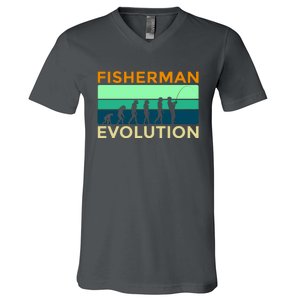 Evolution Of Fishing V-Neck T-Shirt