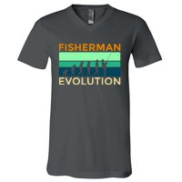 Evolution Of Fishing V-Neck T-Shirt