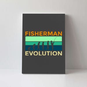 Evolution Of Fishing Canvas