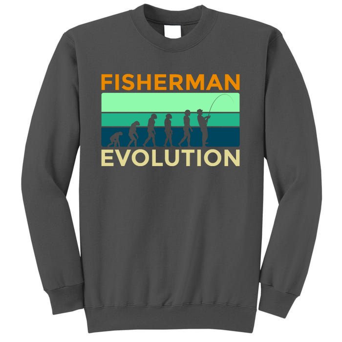 Evolution Of Fishing Tall Sweatshirt