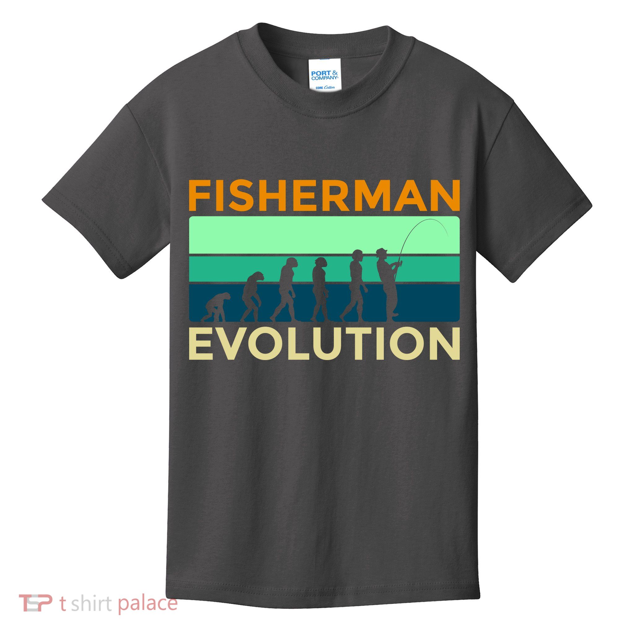 Evolution Of Fishing Kids T-Shirt
