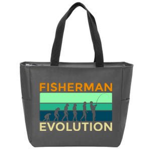 Evolution Of Fishing Zip Tote Bag