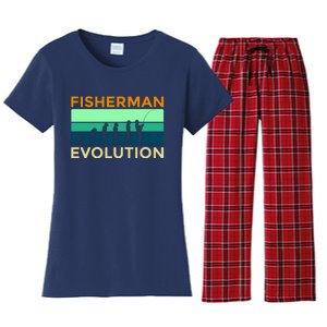 Evolution Of Fishing Women's Flannel Pajama Set