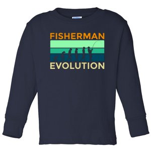 Evolution Of Fishing Toddler Long Sleeve Shirt