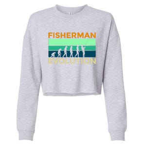 Evolution Of Fishing Cropped Pullover Crew