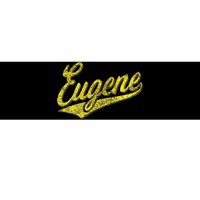 Eugene Oregon Flag Sports Baseball Script Jersey Swoosh Bumper Sticker