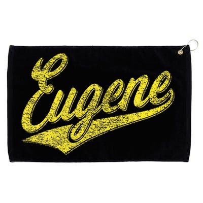 Eugene Oregon Flag Sports Baseball Script Jersey Swoosh Grommeted Golf Towel