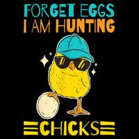 Easter Outfit Forget Eggs I'm Hunting Chicks 7-Panel Snapback Hat