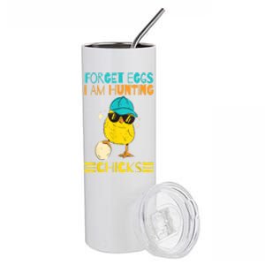 Easter Outfit Forget Eggs I'm Hunting Chicks Stainless Steel Tumbler