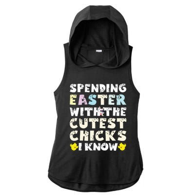 Easter Outfit For  Funny Cutest Chicks Ladies PosiCharge Tri-Blend Wicking Draft Hoodie Tank