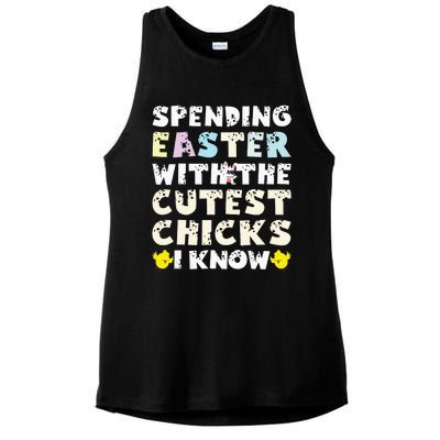 Easter Outfit For  Funny Cutest Chicks Ladies PosiCharge Tri-Blend Wicking Tank