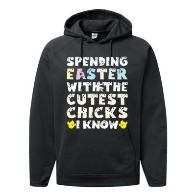 Easter Outfit For  Funny Cutest Chicks Performance Fleece Hoodie