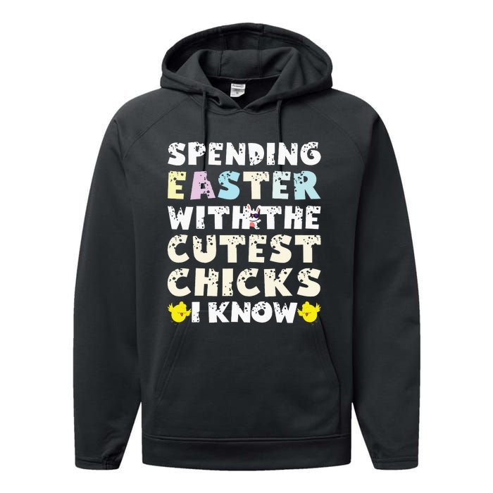 Easter Outfit For  Funny Cutest Chicks Performance Fleece Hoodie