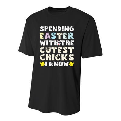 Easter Outfit For  Funny Cutest Chicks Youth Performance Sprint T-Shirt