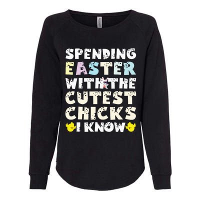 Easter Outfit For  Funny Cutest Chicks Womens California Wash Sweatshirt