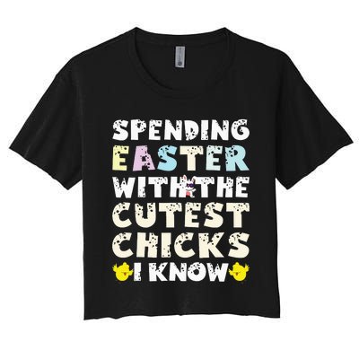 Easter Outfit For  Funny Cutest Chicks Women's Crop Top Tee