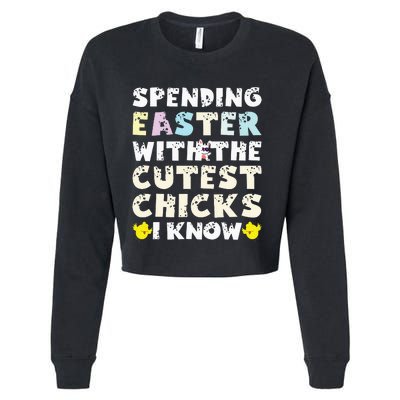 Easter Outfit For  Funny Cutest Chicks Cropped Pullover Crew