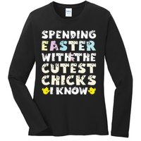 Easter Outfit For  Funny Cutest Chicks Ladies Long Sleeve Shirt