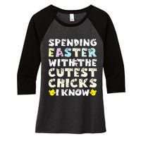 Easter Outfit For  Funny Cutest Chicks Women's Tri-Blend 3/4-Sleeve Raglan Shirt