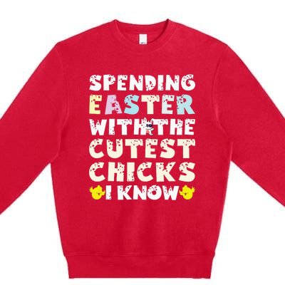 Easter Outfit For  Funny Cutest Chicks Premium Crewneck Sweatshirt