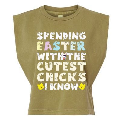 Easter Outfit For  Funny Cutest Chicks Garment-Dyed Women's Muscle Tee