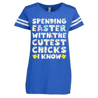 Easter Outfit For  Funny Cutest Chicks Enza Ladies Jersey Football T-Shirt