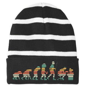 Evolution Of Gamer Striped Beanie with Solid Band