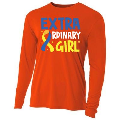 Extra Ordinary Girl Down Syndrome Awareness Cooling Performance Long Sleeve Crew