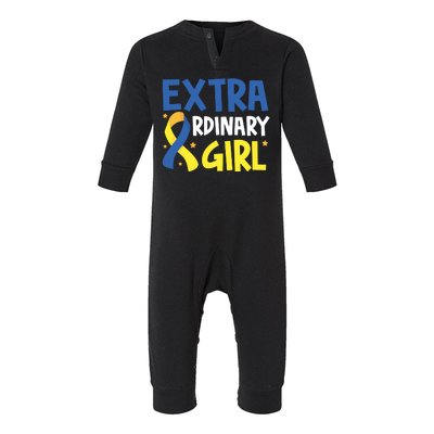 Extra Ordinary Girl Down Syndrome Awareness Infant Fleece One Piece