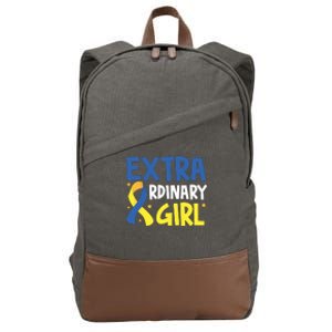 Extra Ordinary Girl Down Syndrome Awareness Cotton Canvas Backpack