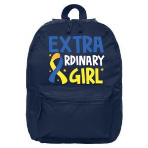 Extra Ordinary Girl Down Syndrome Awareness 16 in Basic Backpack