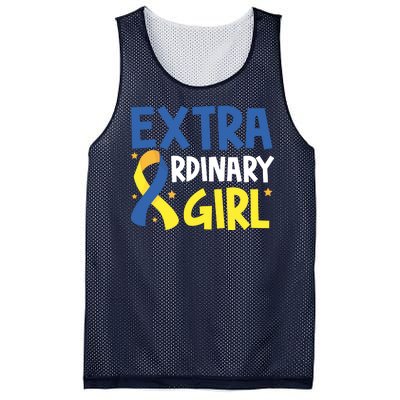 Extra Ordinary Girl Down Syndrome Awareness Mesh Reversible Basketball Jersey Tank