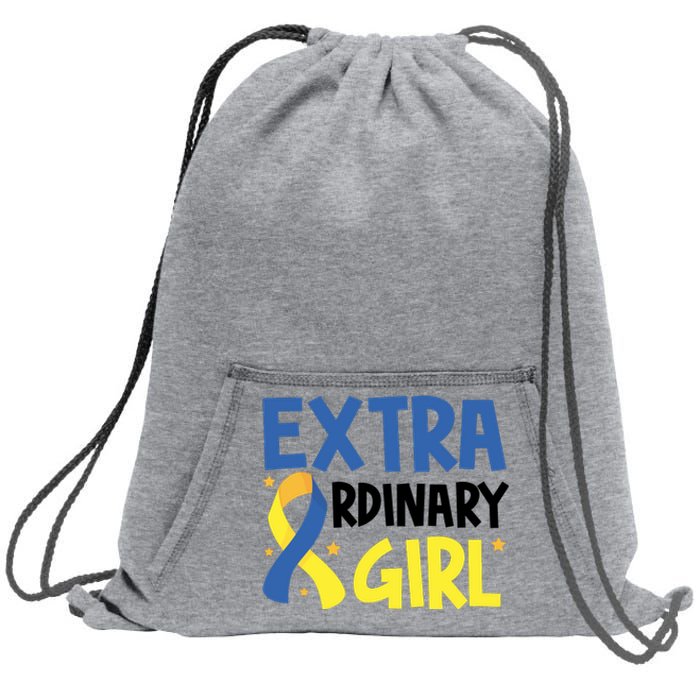 Extra Ordinary Girl Down Syndrome Awareness Sweatshirt Cinch Pack Bag