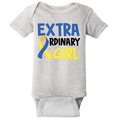 Extra Ordinary Girl Down Syndrome Awareness Baby Bodysuit