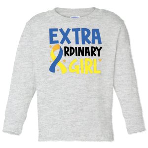 Extra Ordinary Girl Down Syndrome Awareness Toddler Long Sleeve Shirt