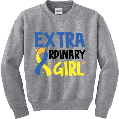 Extra Ordinary Girl Down Syndrome Awareness Kids Sweatshirt