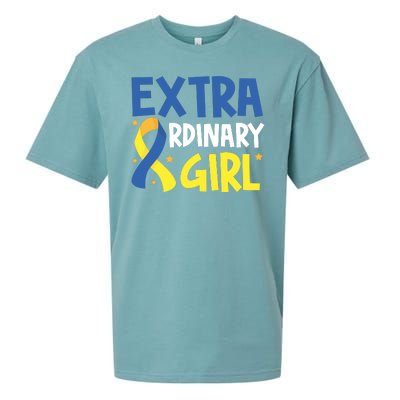 Extra Ordinary Girl Down Syndrome Awareness Sueded Cloud Jersey T-Shirt