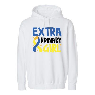 Extra Ordinary Girl Down Syndrome Awareness Garment-Dyed Fleece Hoodie